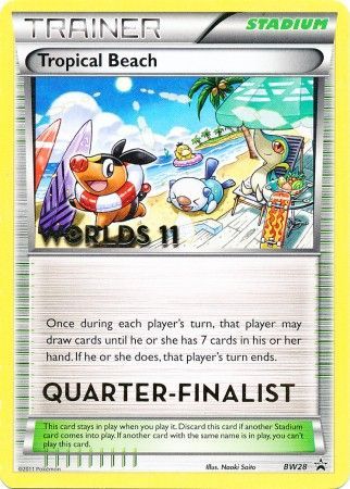 Tropical Beach (BW28) (Quarter Finalist) [Black & White: Black Star Promos] | Amazing Games TCG