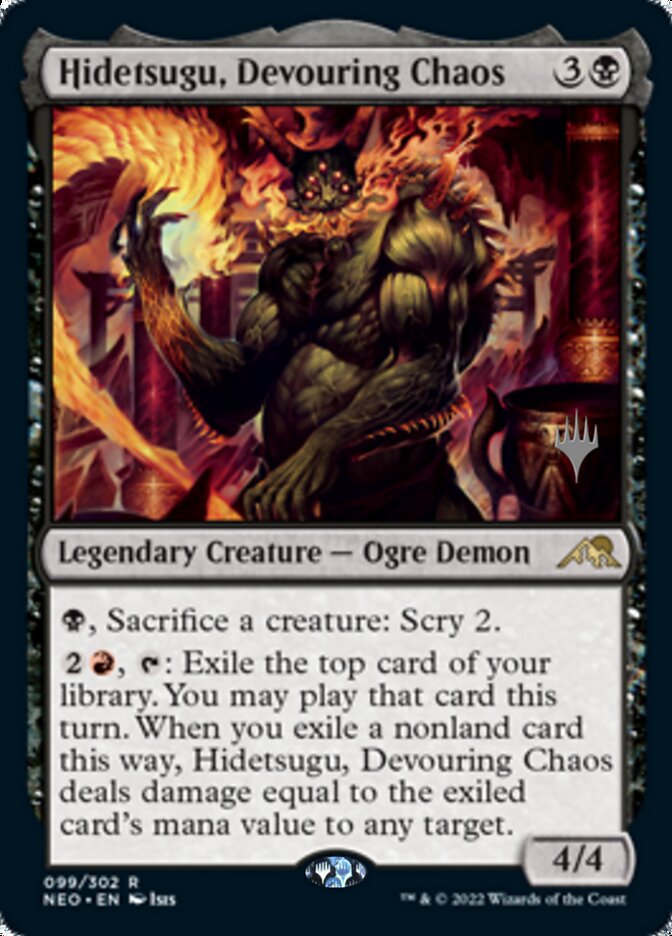 Hidetsugu, Devouring Chaos (Promo Pack) [Kamigawa: Neon Dynasty Promos] | Amazing Games TCG