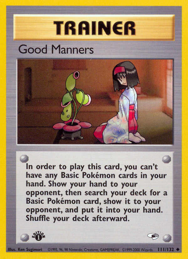 Good Manners (111/132) [Gym Heroes 1st Edition] | Amazing Games TCG