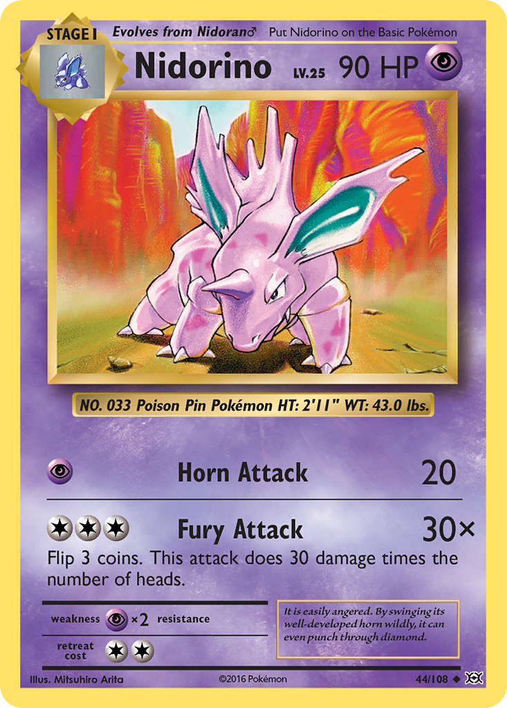 Nidorino (44/108) [XY: Evolutions] | Amazing Games TCG