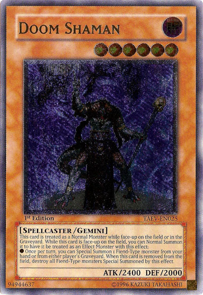 Doom Shaman [TAEV-EN025] Ultimate Rare | Amazing Games TCG