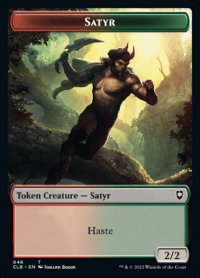 Satyr // Beast Double-sided Token [Commander Legends: Battle for Baldur's Gate Tokens] | Amazing Games TCG