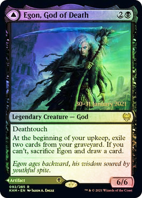 Egon, God of Death // Throne of Death  [Kaldheim Prerelease Promos] | Amazing Games TCG