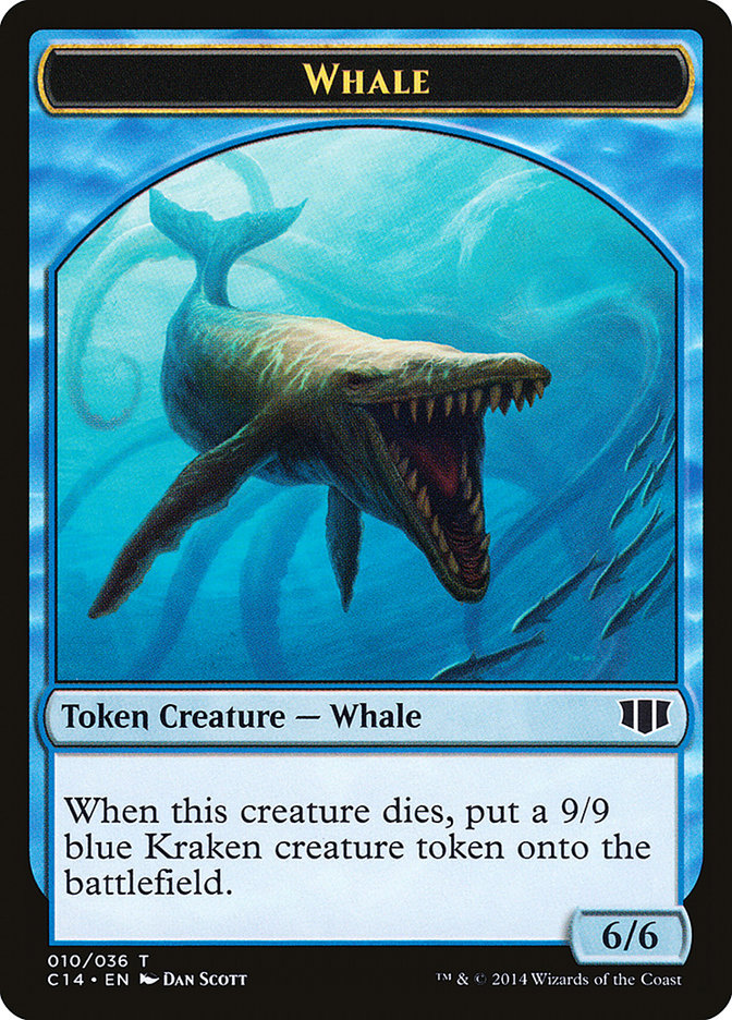 Whale // Zombie (011/036) Double-sided Token [Commander 2014 Tokens] | Amazing Games TCG