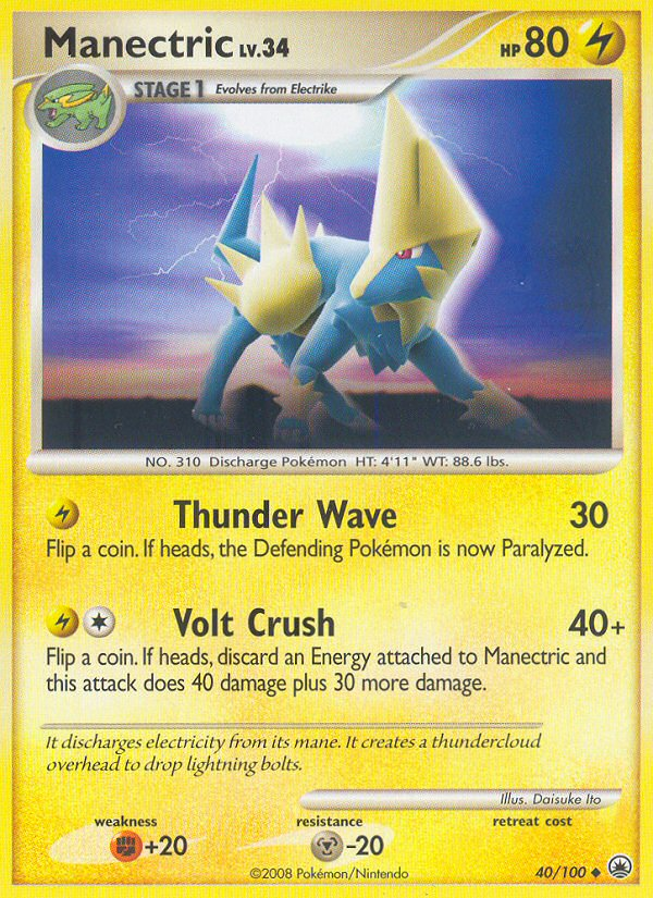 Manectric (40/100) [Diamond & Pearl: Majestic Dawn] | Amazing Games TCG