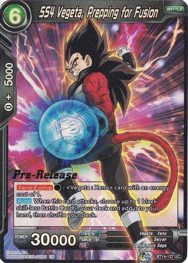 SS4 Vegeta, Prepping for Fusion (BT14-127) [Cross Spirits Prerelease Promos] | Amazing Games TCG