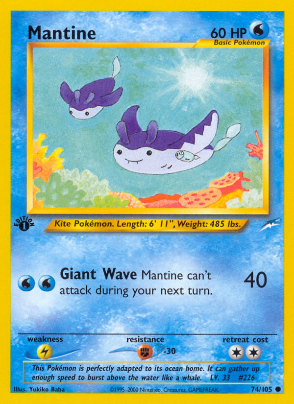 Mantine (74/105) [Neo Destiny 1st Edition] | Amazing Games TCG