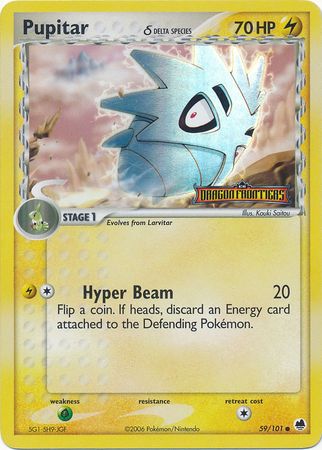 Pupitar (59/101) (Delta Species) (Stamped) [EX: Dragon Frontiers] | Amazing Games TCG