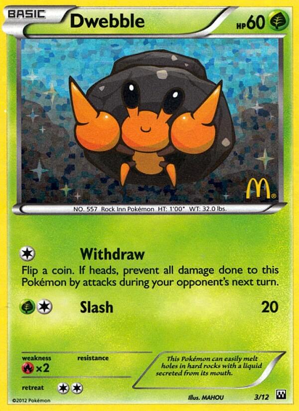 Dwebble (3/12) [McDonald's Promos: 2012 Collection] | Amazing Games TCG