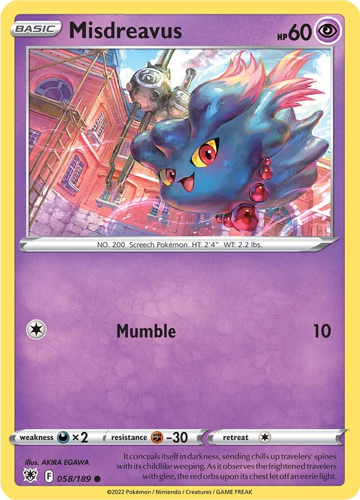 Misdreavus (058/189) [Sword & Shield: Astral Radiance] | Amazing Games TCG