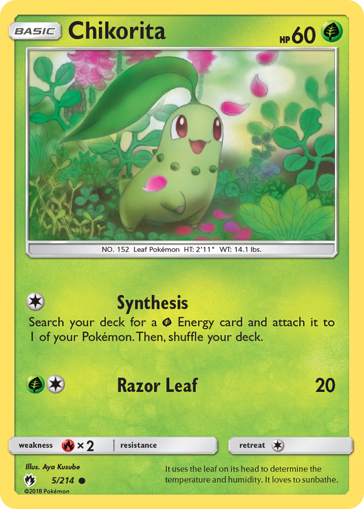 Chikorita (5/214) [Sun & Moon: Lost Thunder] | Amazing Games TCG