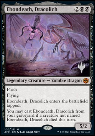 Ebondeath, Dracolich (Promo Pack) [Dungeons & Dragons: Adventures in the Forgotten Realms Promos] | Amazing Games TCG