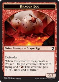 Dragon Egg // Dragon Double-sided Token [Commander 2018 Tokens] | Amazing Games TCG