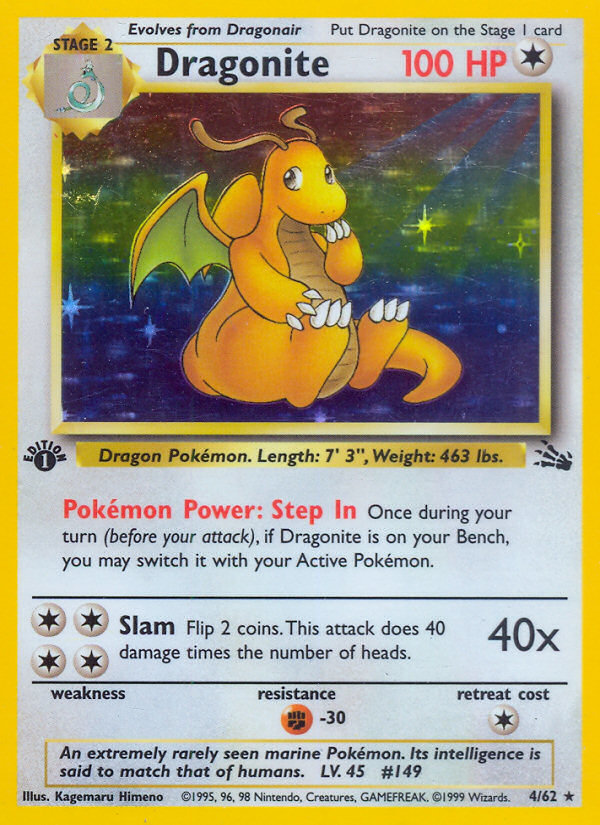 Dragonite (4/62) [Fossil 1st Edition] | Amazing Games TCG