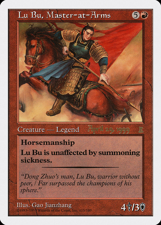 Lu Bu, Master-at-Arms (April 29, 1999) [Portal Three Kingdoms Promos] | Amazing Games TCG
