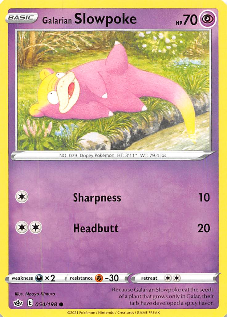 Galarian Slowpoke (054/198) [Sword & Shield: Chilling Reign] | Amazing Games TCG