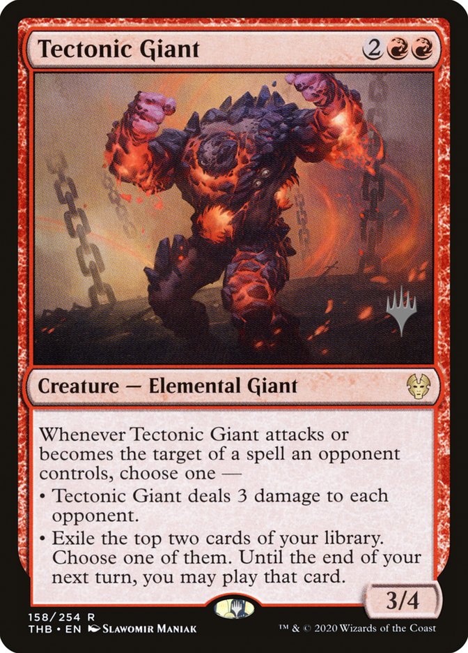 Tectonic Giant (Promo Pack) [Theros Beyond Death Promos] | Amazing Games TCG