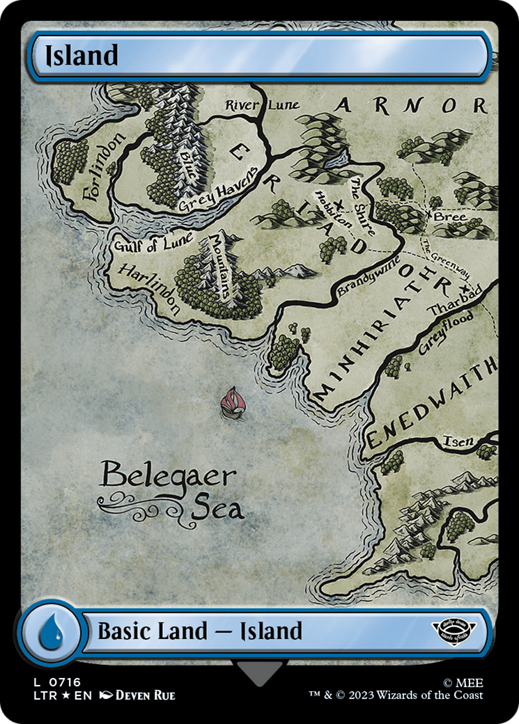 Island (0716) (Surge Foil) [The Lord of the Rings: Tales of Middle-Earth] | Amazing Games TCG