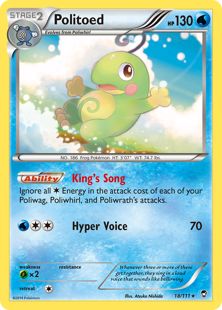 Politoed (18/111) [XY: Furious Fists] | Amazing Games TCG