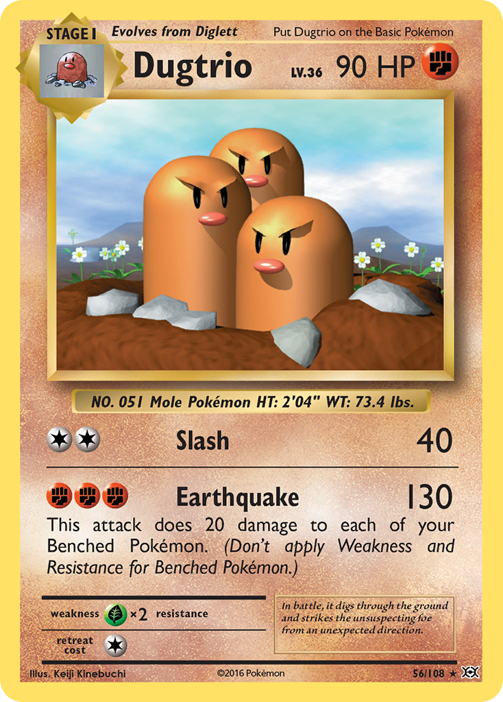 Dugtrio (56/108) [XY: Evolutions] | Amazing Games TCG