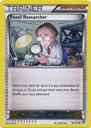 Fossil Researcher (92/111) (Cosmos Holo) [XY: Furious Fists] | Amazing Games TCG