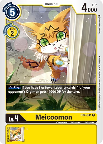 Meicoomon [BT4-041] (Revision Pack 2021) [Great Legend Promos] | Amazing Games TCG