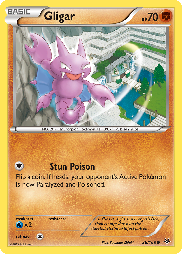 Gligar (36/108) [XY: Roaring Skies] | Amazing Games TCG