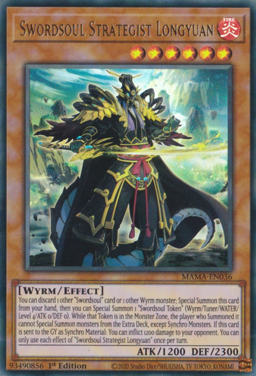 Swordsoul Strategist Longyuan [MAMA-EN036] Ultra Rare | Amazing Games TCG