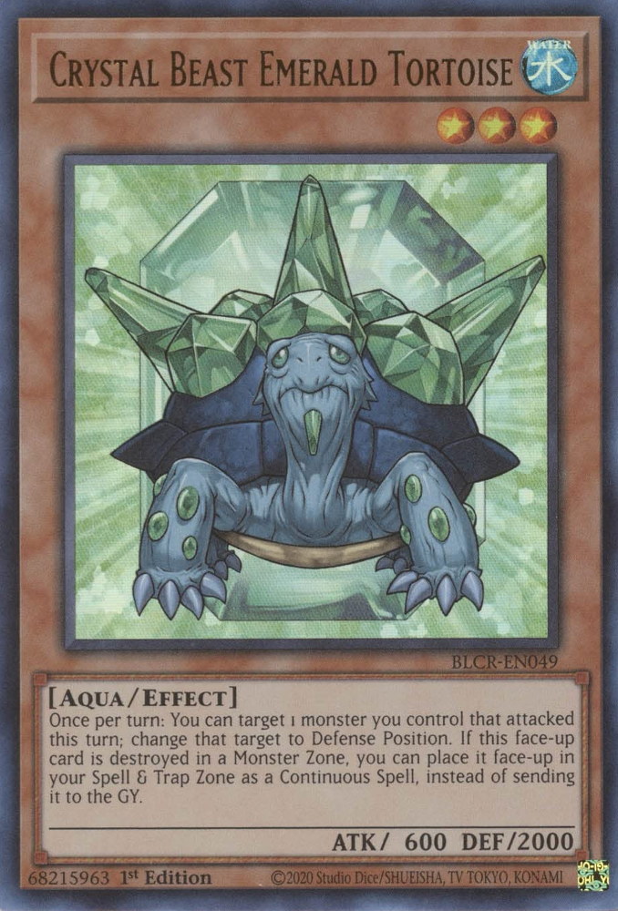 Crystal Beast Emerald Tortoise [BLCR-EN049] Ultra Rare | Amazing Games TCG