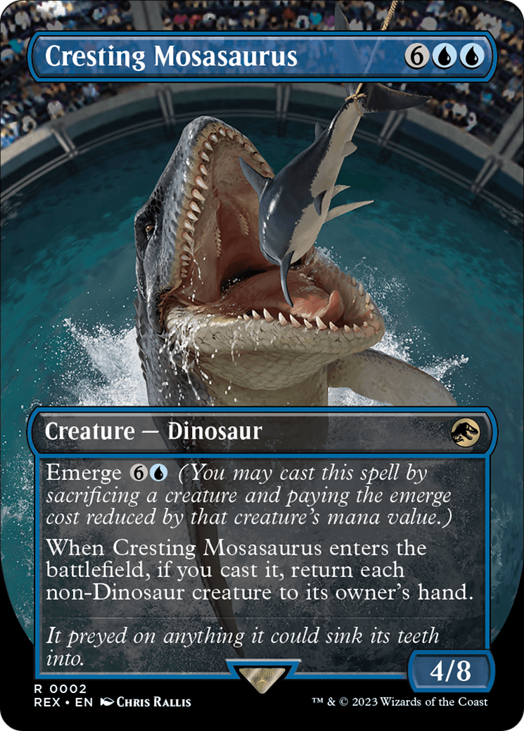 Cresting Mosasaurus (Borderless) [Jurassic World Collection] | Amazing Games TCG