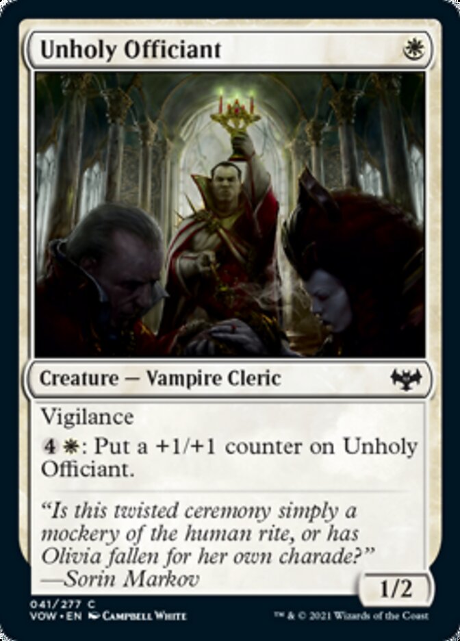 Unholy Officiant [Innistrad: Crimson Vow] | Amazing Games TCG