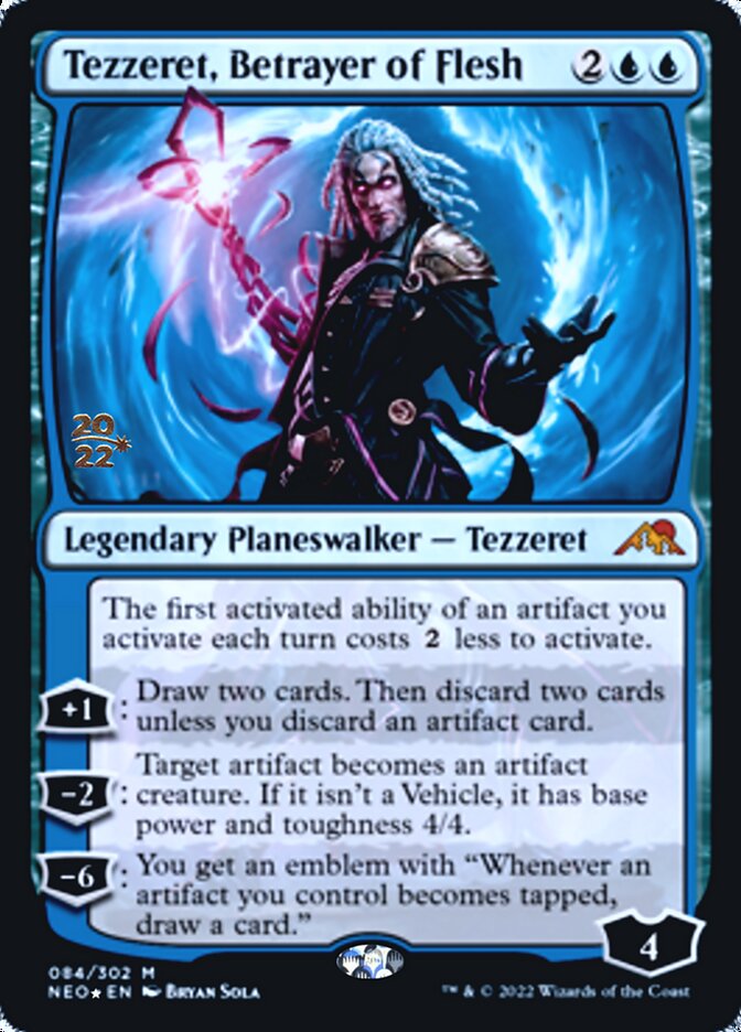 Tezzeret, Betrayer of Flesh [Kamigawa: Neon Dynasty Prerelease Promos] | Amazing Games TCG