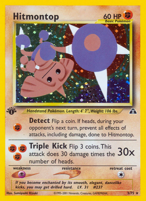 Hitmontop (3/75) [Neo Discovery 1st Edition] | Amazing Games TCG