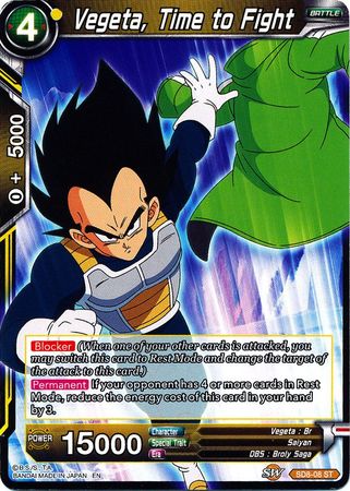 Vegeta, Time to Fight (Starter Deck - Rising Broly) [SD8-08] | Amazing Games TCG