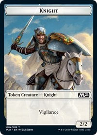 Knight // Zombie Double-sided Token [Core Set 2021 Tokens] | Amazing Games TCG