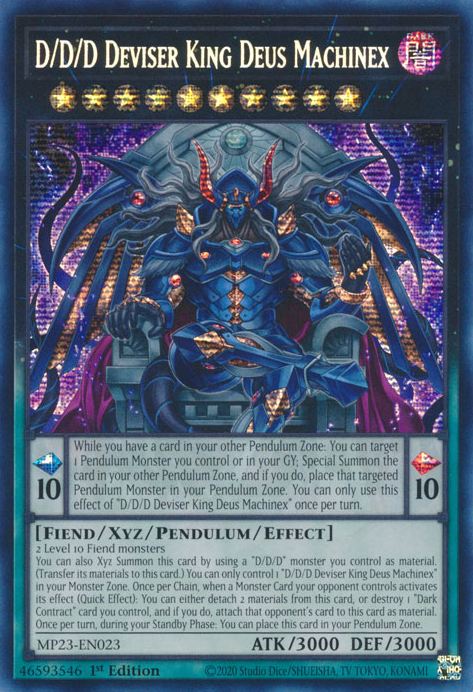 D/D/D Deviser King Deus Machinex [MP23-EN023] Prismatic Secret Rare | Amazing Games TCG