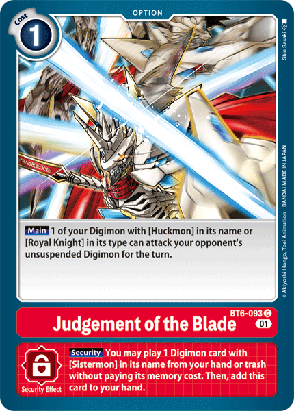 Judgement of the Blade [BT6-093] [Double Diamond] | Amazing Games TCG