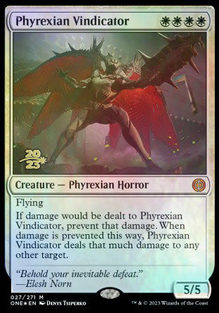 Phyrexian Vindicator [Phyrexia: All Will Be One Prerelease Promos] | Amazing Games TCG