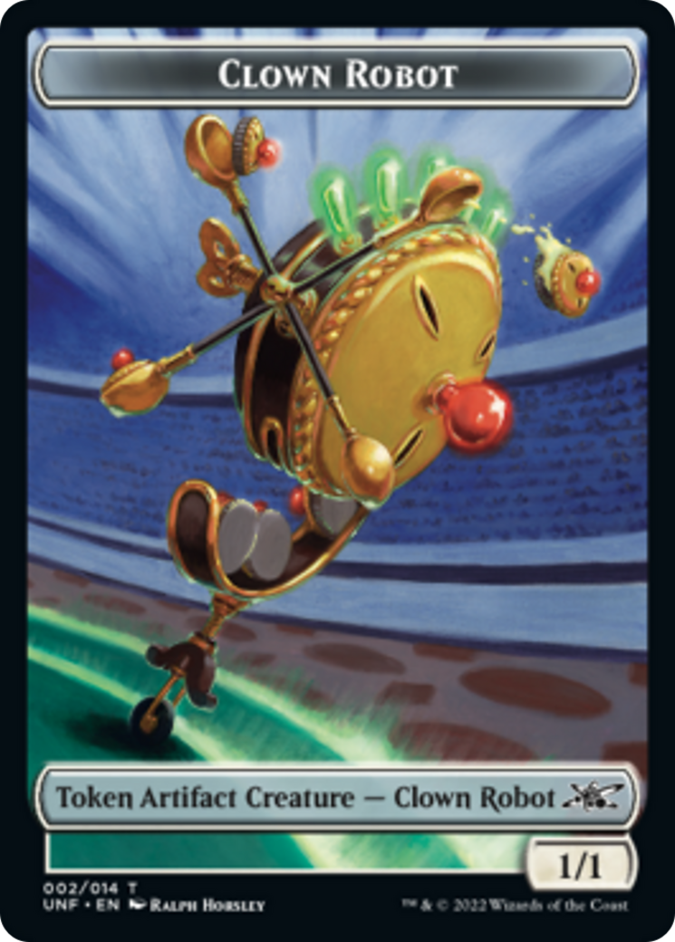 Clown Robot (002) // Treasure (013) Double-sided Token [Unfinity Tokens] | Amazing Games TCG