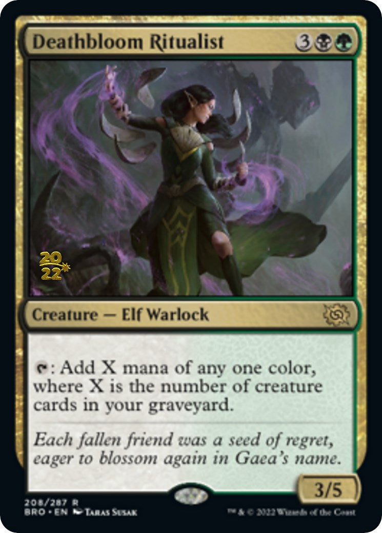 Deathbloom Ritualist [The Brothers' War: Prerelease Promos] | Amazing Games TCG