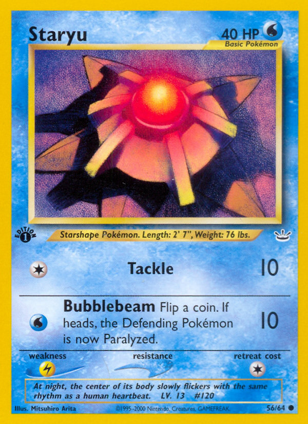 Staryu (56/64) [Neo Revelation 1st Edition] | Amazing Games TCG