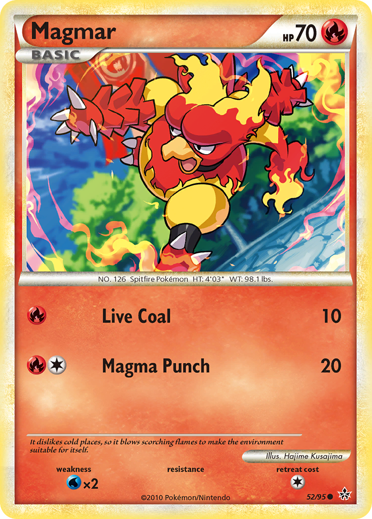 Magmar (52/95) [HeartGold & SoulSilver: Unleashed] | Amazing Games TCG