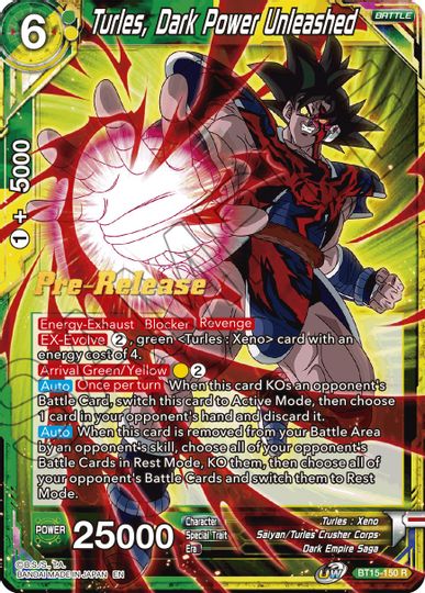 Turles, Dark Power Unleashed (BT15-150) [Saiyan Showdown Prerelease Promos] | Amazing Games TCG