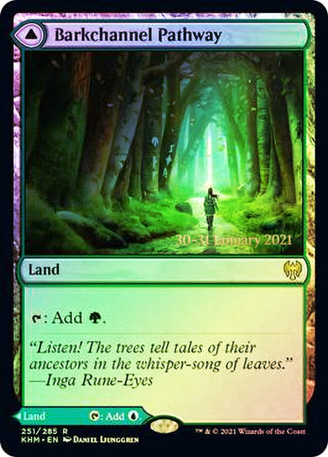 Barkchannel Pathway // Tidechannel Pathway  [Kaldheim Prerelease Promos] | Amazing Games TCG