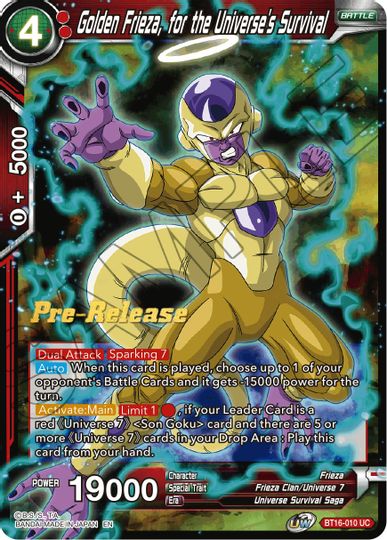 Golden Frieza, for the Universe's Survival (BT16-010) [Realm of the Gods Prerelease Promos] | Amazing Games TCG