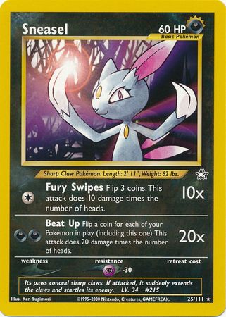 Sneasel (25/111) [Neo Genesis Unlimited] | Amazing Games TCG