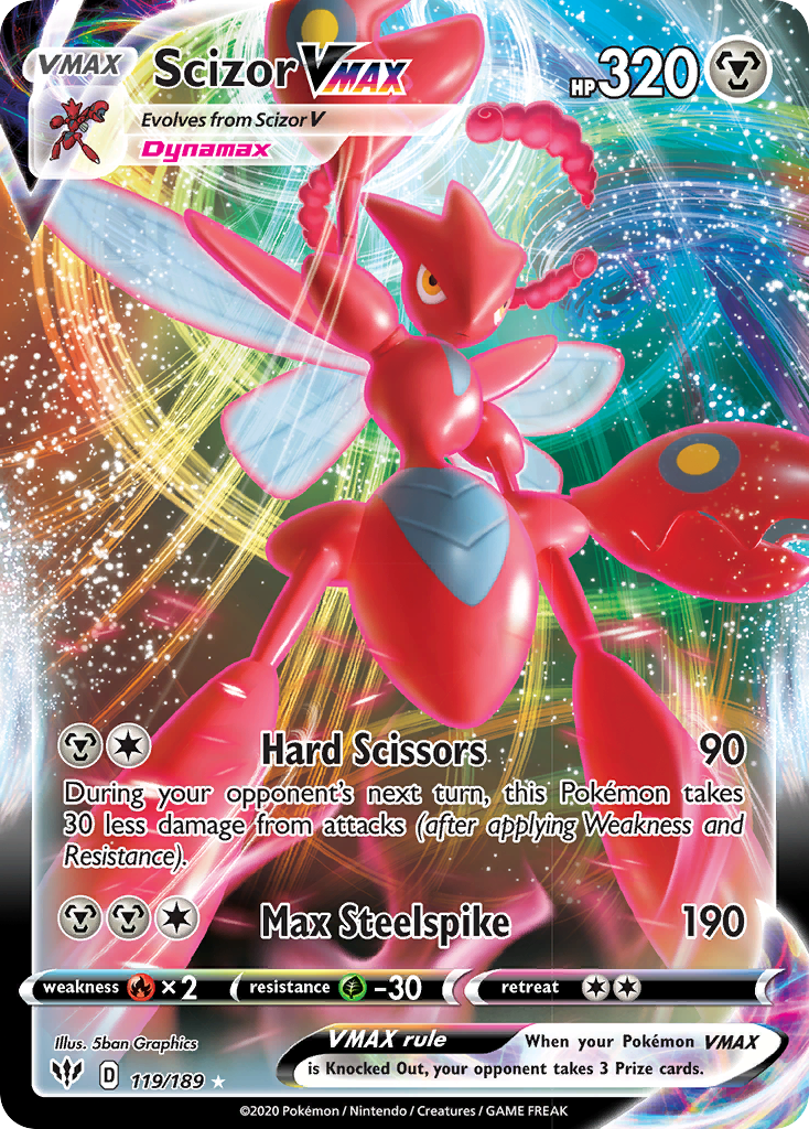 Scizor VMAX (119/189) [Sword & Shield: Darkness Ablaze] | Amazing Games TCG