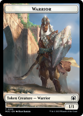 Warrior // Elspeth, Sun's Champion Emblem Double-Sided Token [March of the Machine Commander Tokens] | Amazing Games TCG