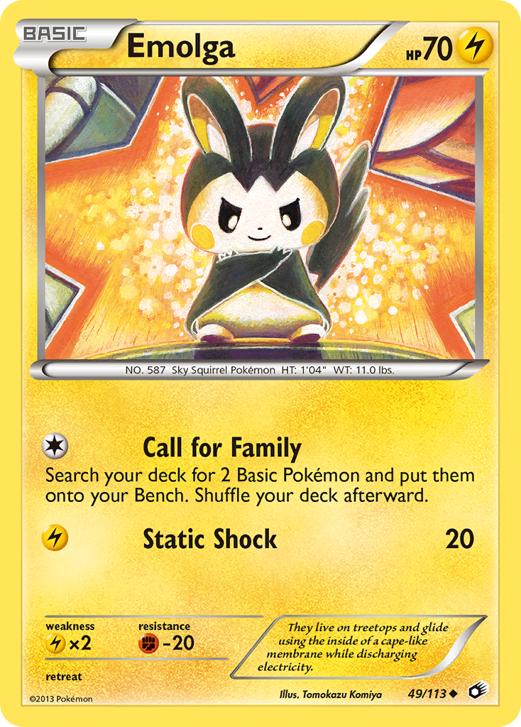 Emolga (49/113) [Black & White: Legendary Treasures] | Amazing Games TCG