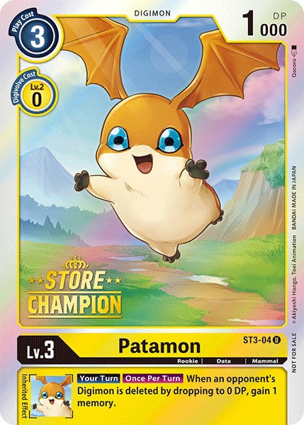 Patamon [ST3-04] (Store Champion) [Starter Deck: Heaven's Yellow Promos] | Amazing Games TCG